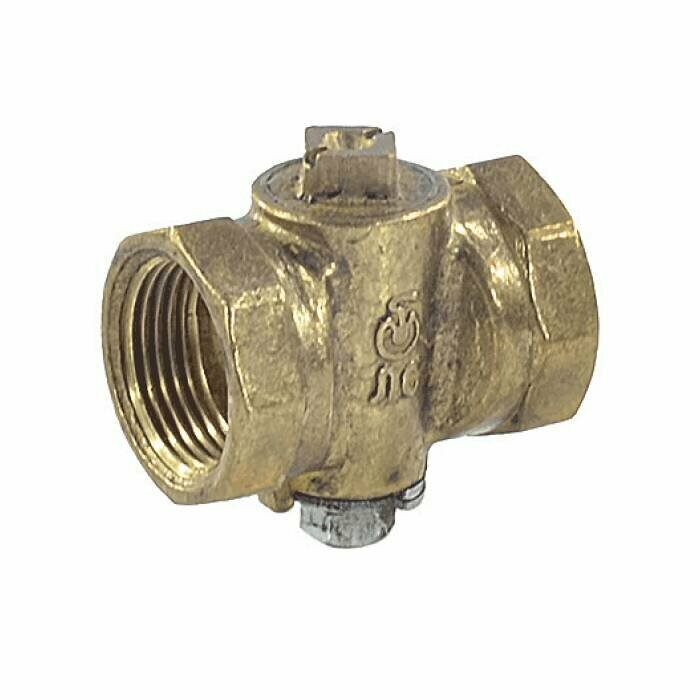 фото Кран конусный латунь газ 11б39бк Ду 25 Ру10 G1" ВР стандартопроходной Цветлит ZW30004