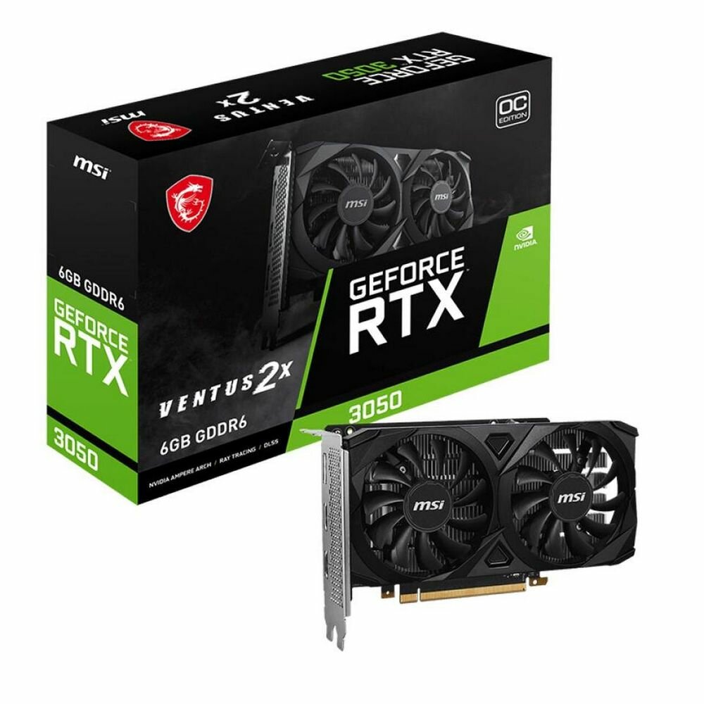 Видеокарта MSI GeForce RTX 3050 Ventus 2X 6G OC