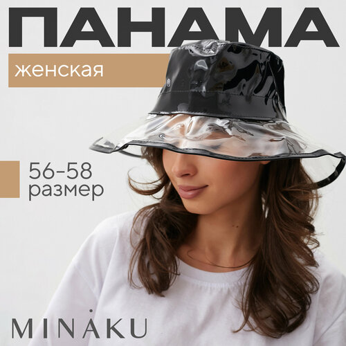 фото Панама overhat панама женская minaku цвет черный, p-p 56-58, размер 56, черный