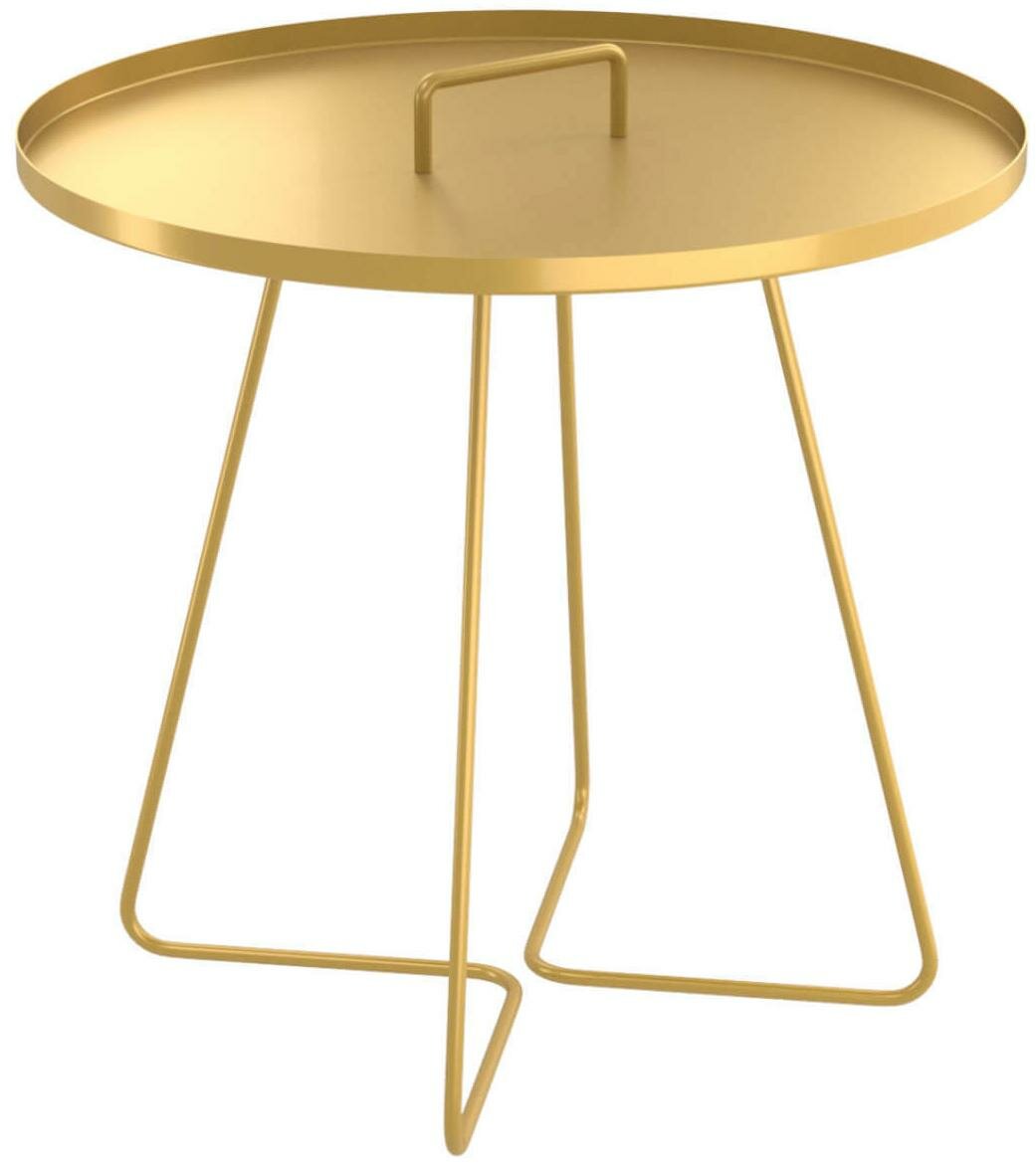 Кофейный столик круглый 45x45 см золотой