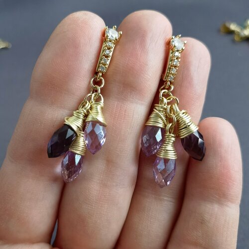 Серьги Камни Елены, кристалл