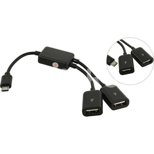 Адаптер OTG (On-The-Go) USB 2.0 micro-B -> 2x A Ks-is KS-320