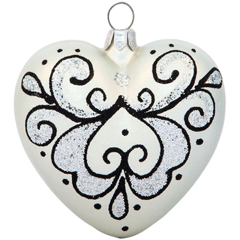 Фигурка Сердечко "Серебристое" арт. C1363 — фото 1