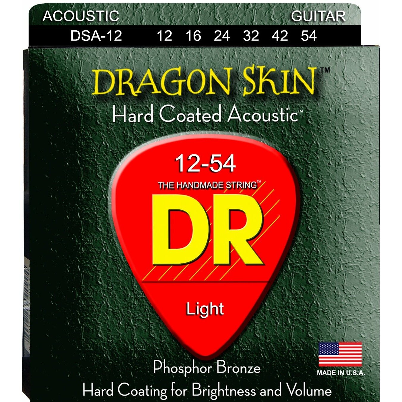 Струны для акустической гитары DR String Dragon Skin DSA-12