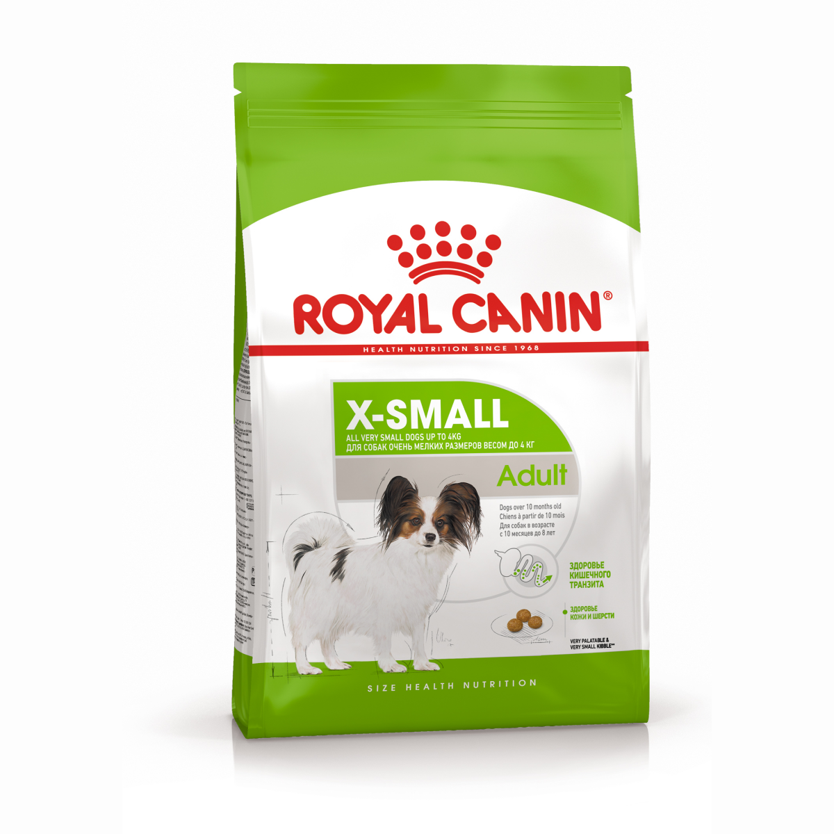 Сухой корм Royal Canin X-Small Adult (Икс Смолл Эдалт) для собак очень мелких размеров от 10 месяцев до 8 лет, 0.5 кг