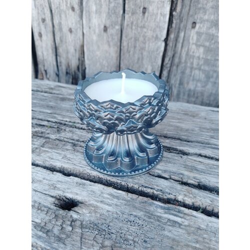 Свеча ароматическая в подсвечнике из гипса 7*6, аромат 