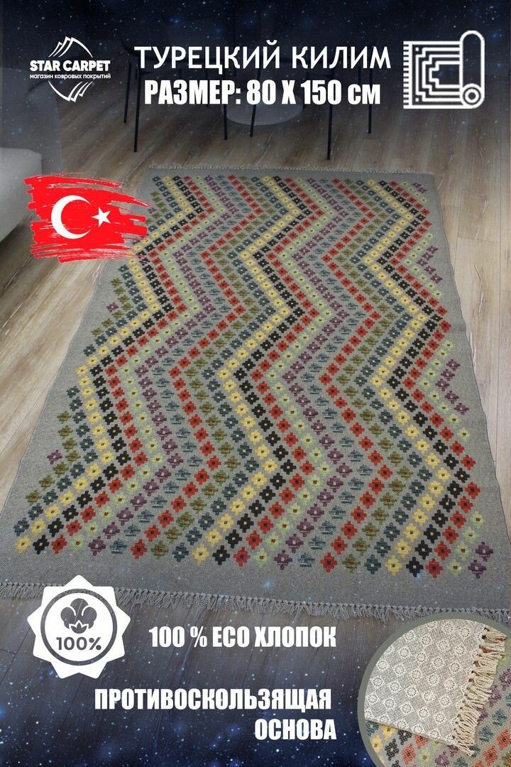 фото Ковер kilim BlueLeo размер 1.55х2.20
