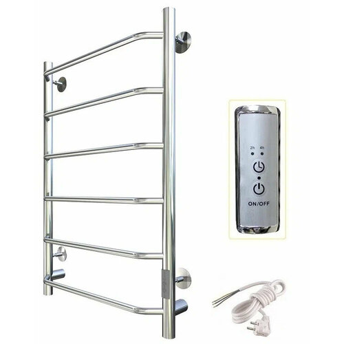 Полотенцесушитель электрический WORK-Оливер 80x50 нержавеющая сталь с терморегулятором 6 перекладин 12821₽