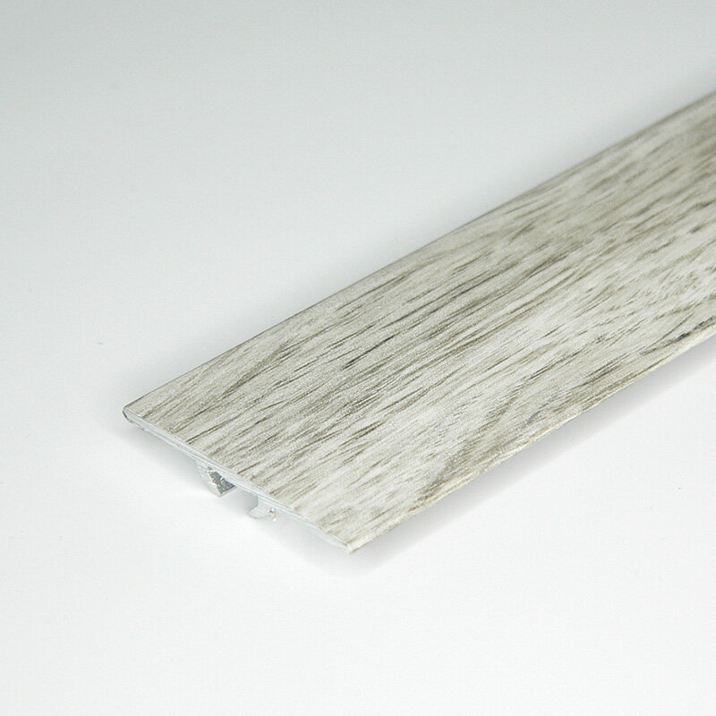 фото Порог напольный разноуровневый стыкоперекрывающий 35 мм, длина 0,9 м, порожек алюминиевый Русский профиль, ламинация дуб мелфорд грей