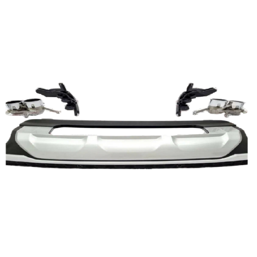 Диффузор насадками на Audi Q7 19- н. в. в стиле SQ7 серебро