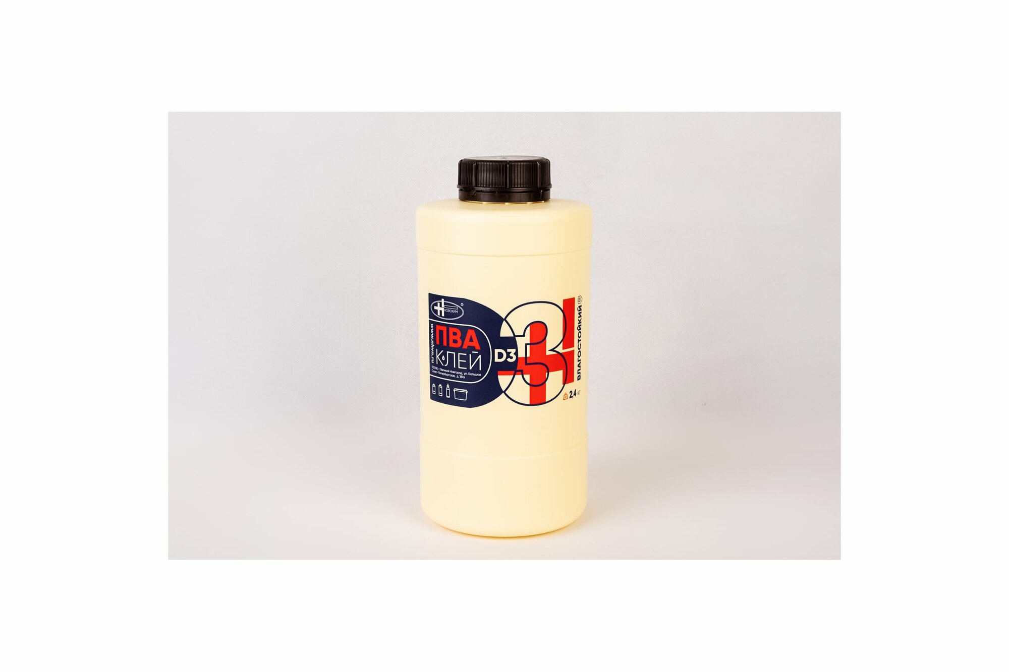 фото Клей ПВА Новохим D3 2400 мл 2400 г, 1 шт.