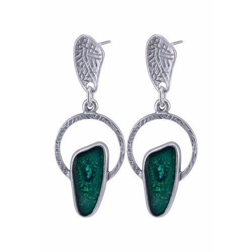 Серьги OTOKODESIGN эмаль зеленый 428₽