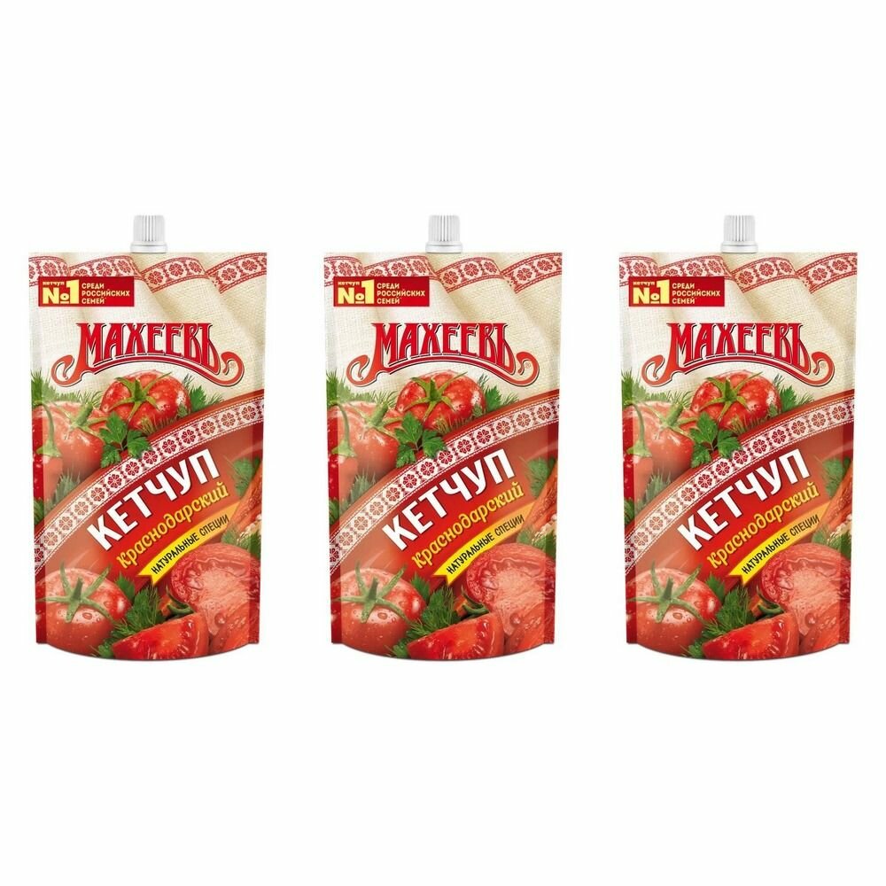 Махеевъ Кетчуп Краснодарский, 300 г, 3 шт