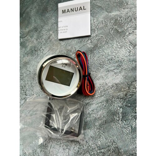 Цифровой Тахометр для автомобилей лодок мотоциклов яхт автофургона белый 52 мм 3705₽