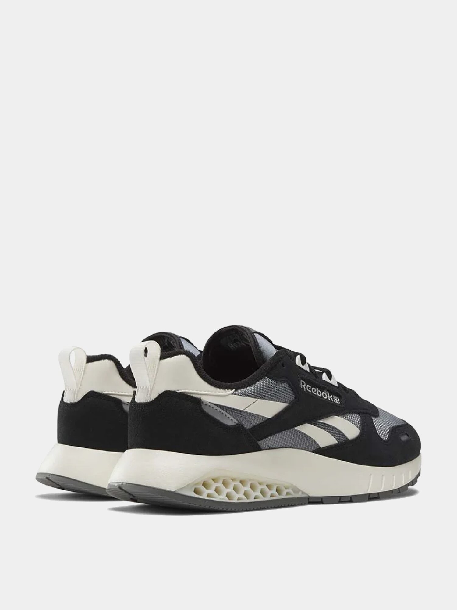 Кроссовки Reebok Classic Leather Hexalite, размер 42,5 EU, black/grey — фото 1