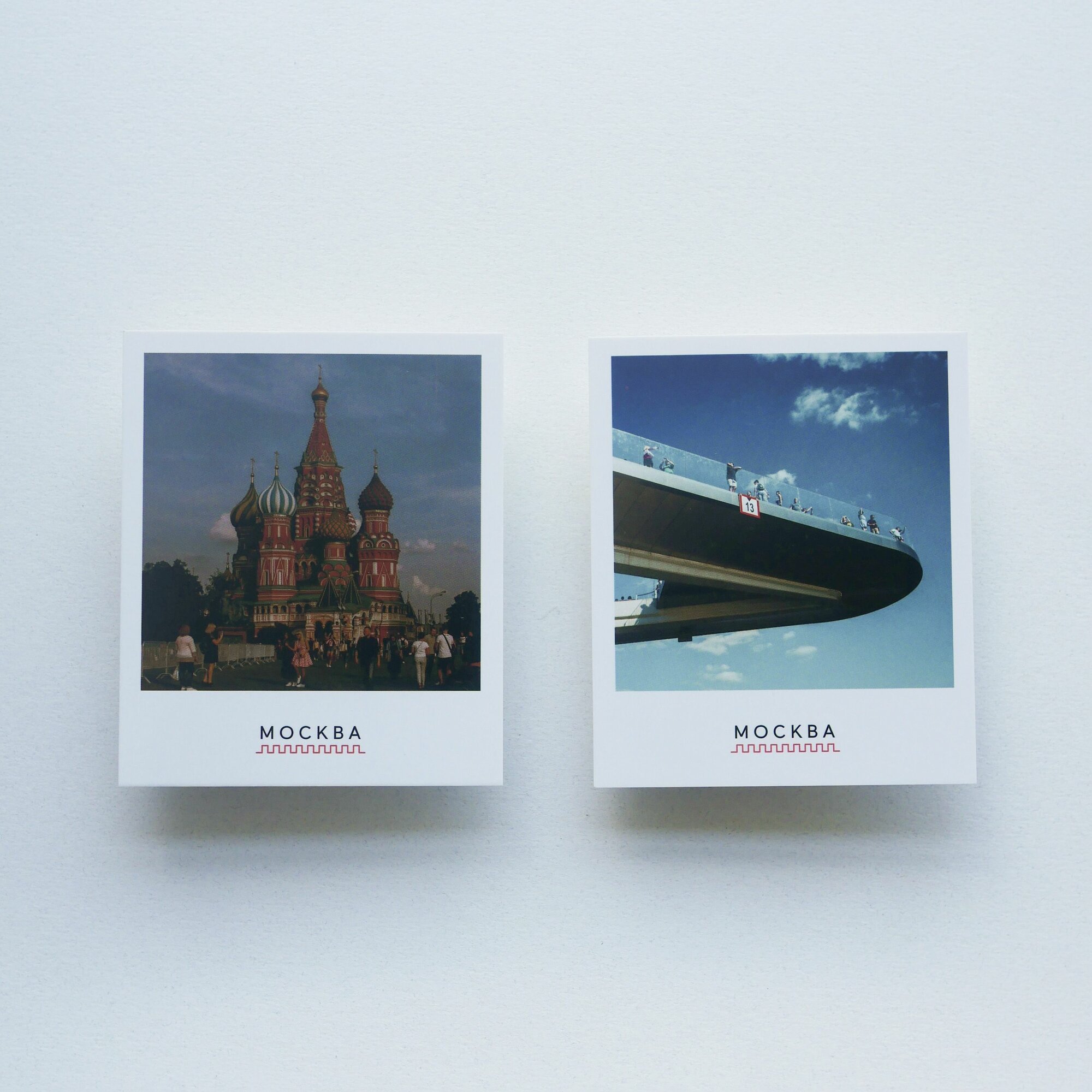 Набор открыток Москва в стиле Polaroid. Сувениры Москва. Magniart — фото 1