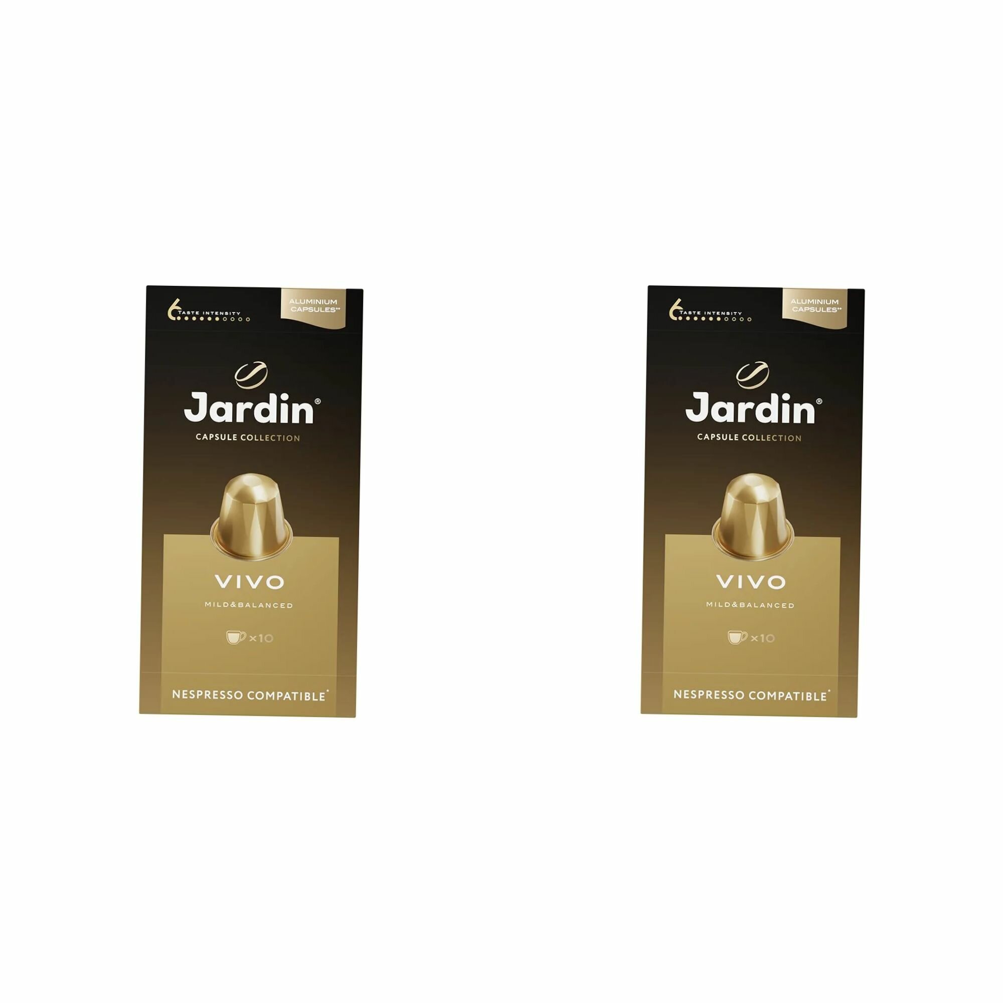 Jardin Кофе капсульный Vivo молотый жареный, 5 г, 10 шт, 2 уп