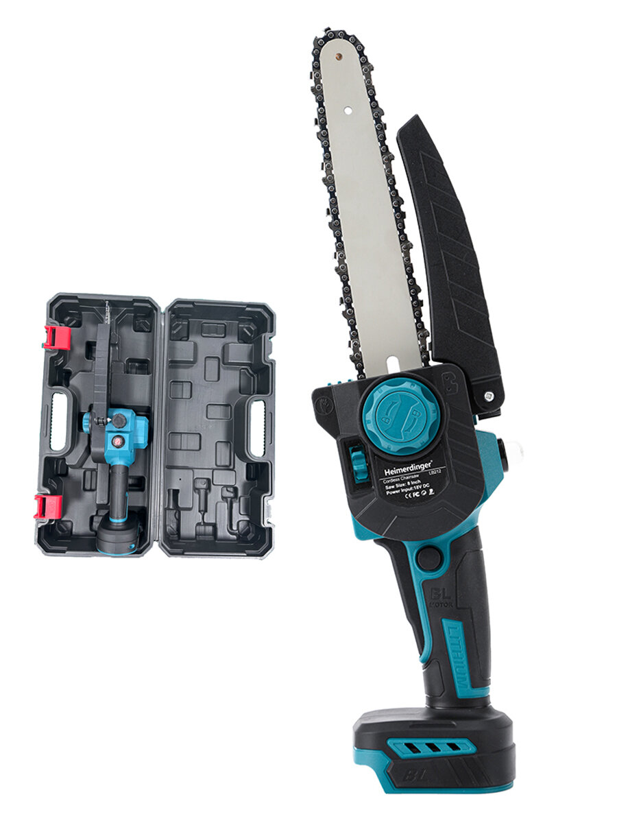 Heimerdinger 18В 6-дюймовая бесщеточная аккумуляторная электрическая цепная пила без батареи в кейсе LB211