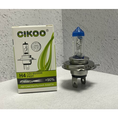Лампа H4 автомобильная галогеновая на 90% мощности 12 В 55 Вт, 1шт CIKOO