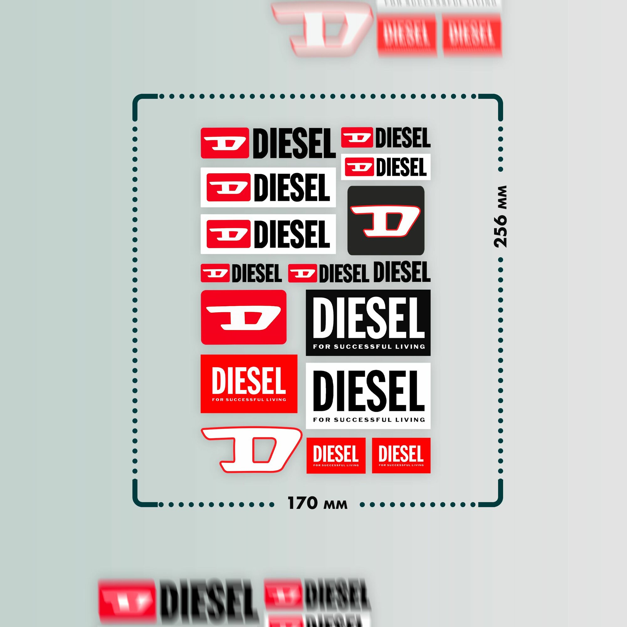 Термонаклейки на одежду Diesel — фото 1