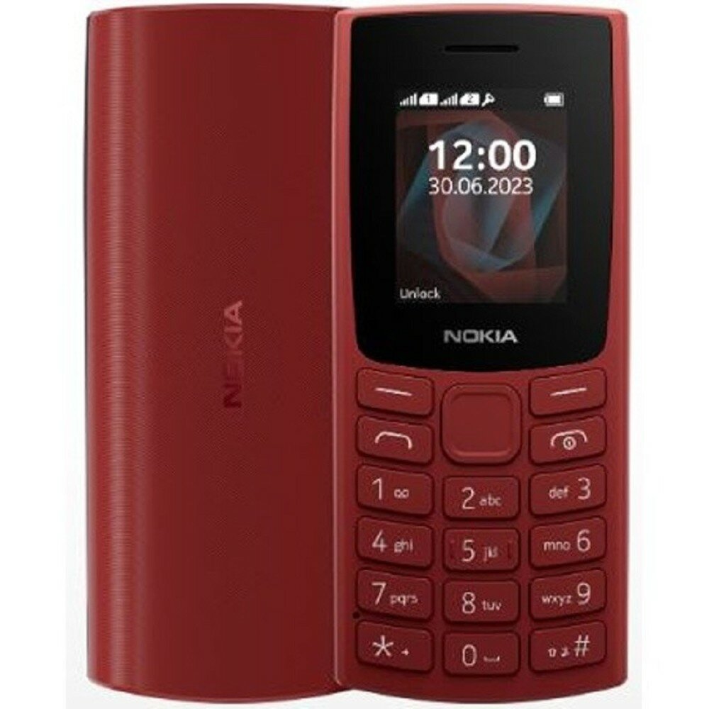 Nokia Сотовый кнопочный телефон 105 TA-1557 DS EAC RED 1GF019CPB1C02  Красный