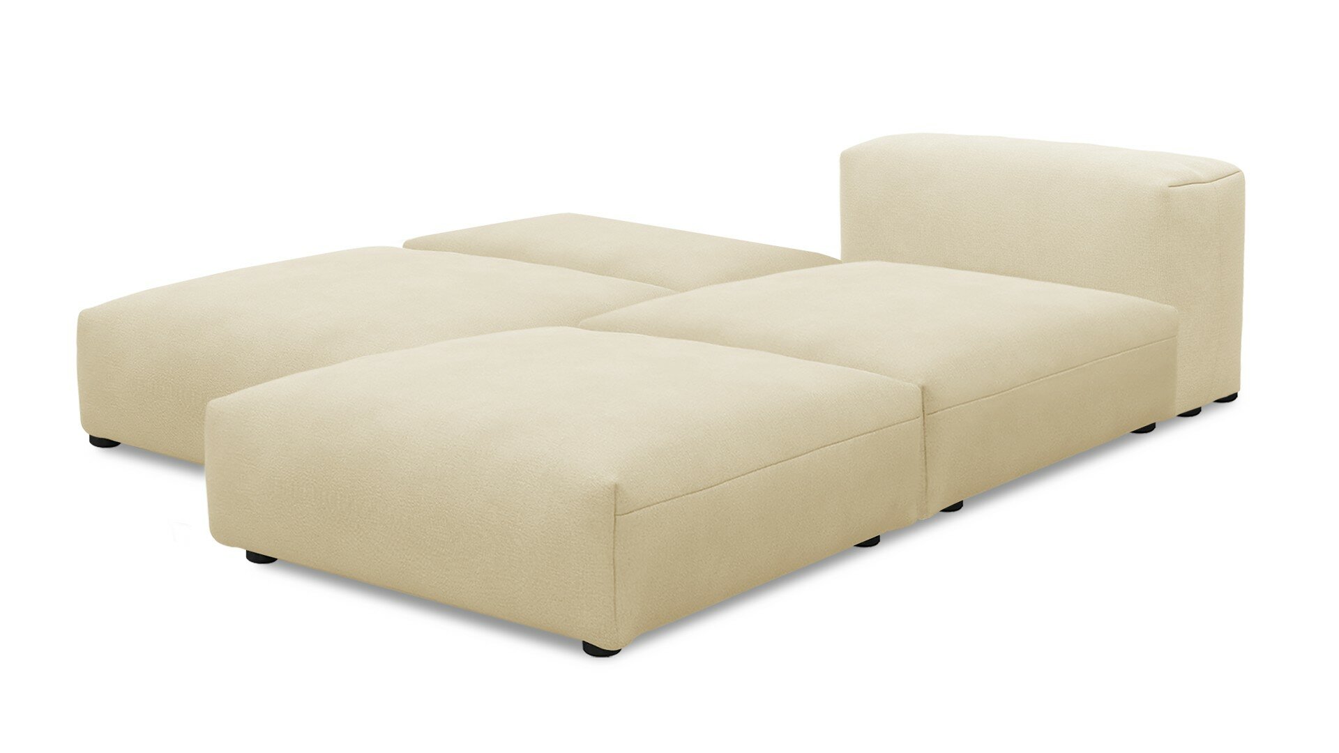 Угловой диван Фиджи большой и глубокий (Еврокнижка) Vivaldi 03 NEW 210x242x62 см, бежевый , еврокнижка GOODFORM