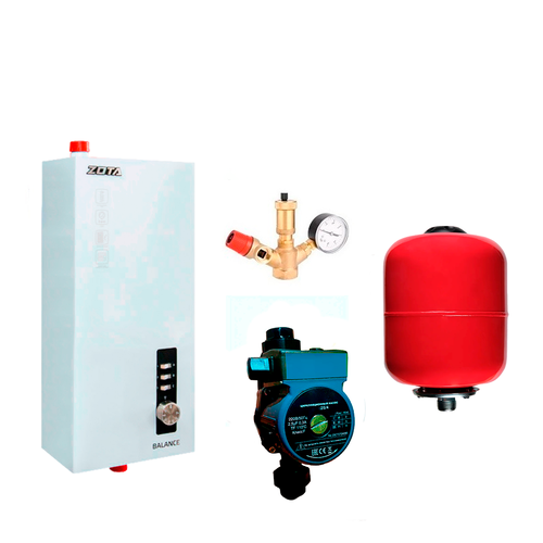 Электрический котел ZOTA Balance 9 насос 254 TAEN Группа безопасности Бак 8 литров 25346₽