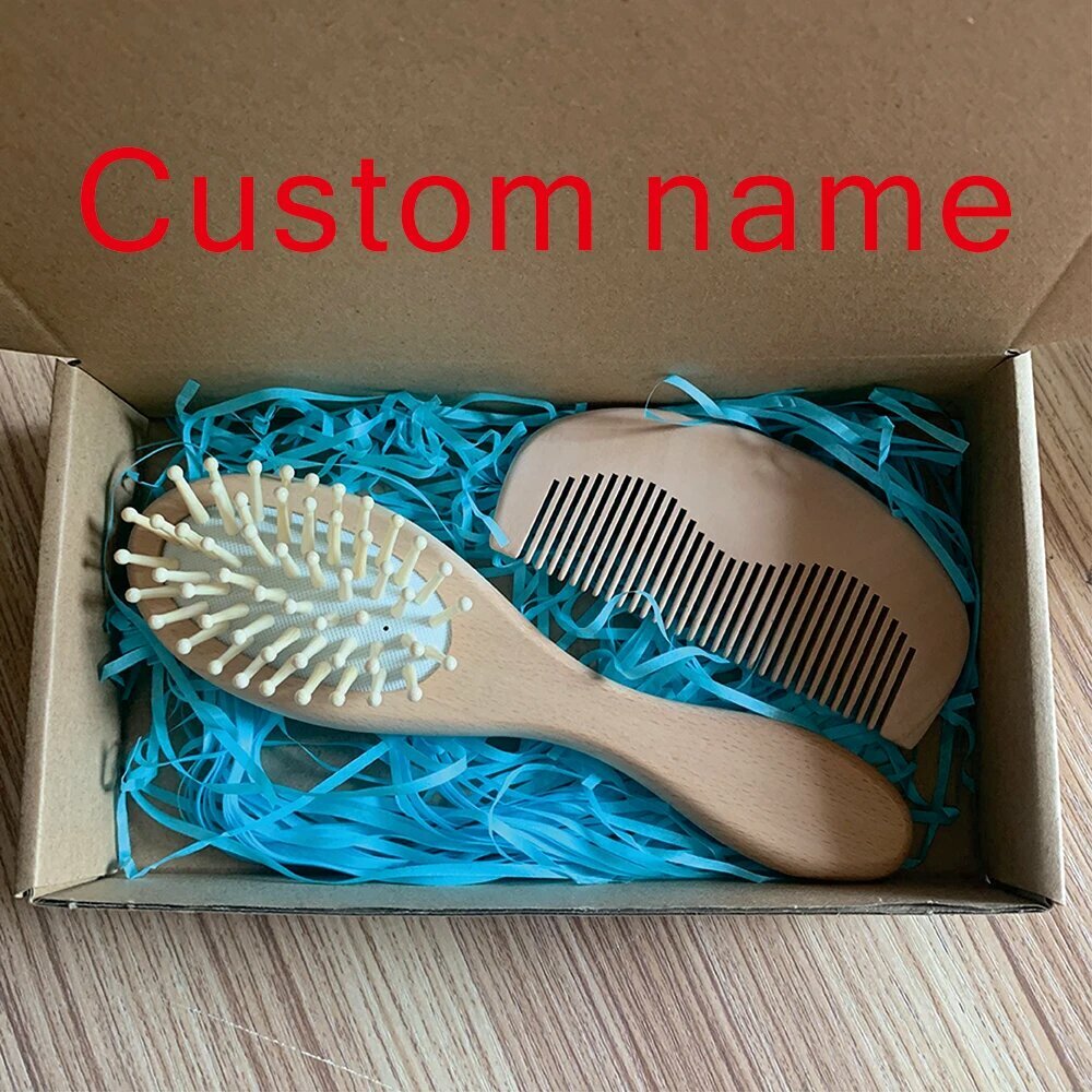 Деревянная расческа для купания с именем, Custom name
