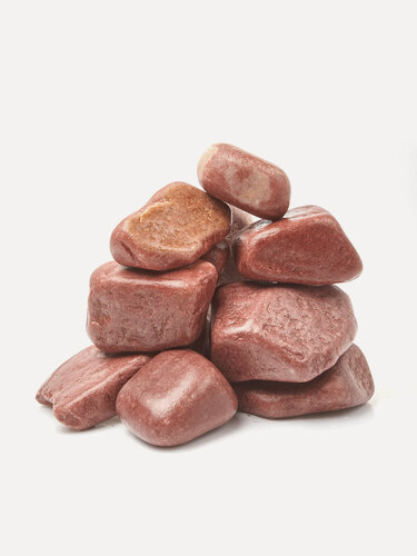 Изображение товара Отличный Малиновый Кварцит шлифованный 5 кг. (фракция 80-130 мм.)