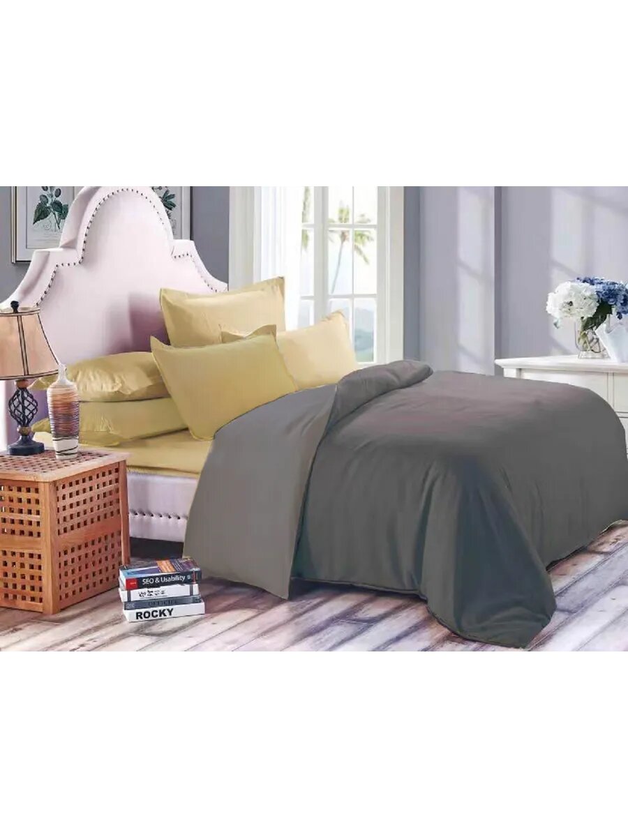 Постельное белье однотонное 15 мако-сатин