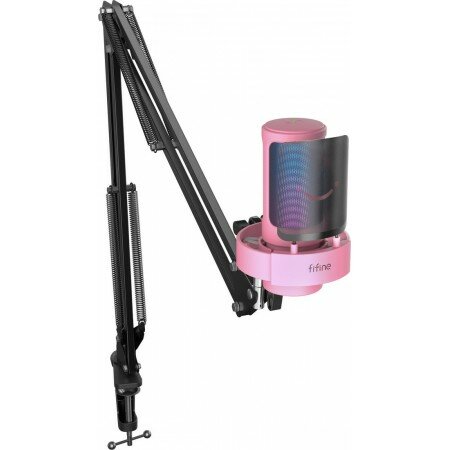 Проводной микрофон FIFINE A8T (розовый), электретный, 50-20000 Гц, разъем подключения USB Type-A, кабель 2 м