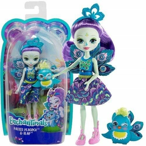 Кукла Enchantimals Mattel - Кукла Пэттер Павлина с питомцем - Энчантималс FXM74