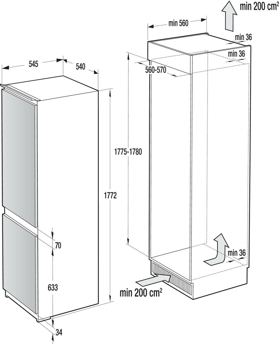 Встраиваемый холодильник Gorenje NRKI 418 FA 0