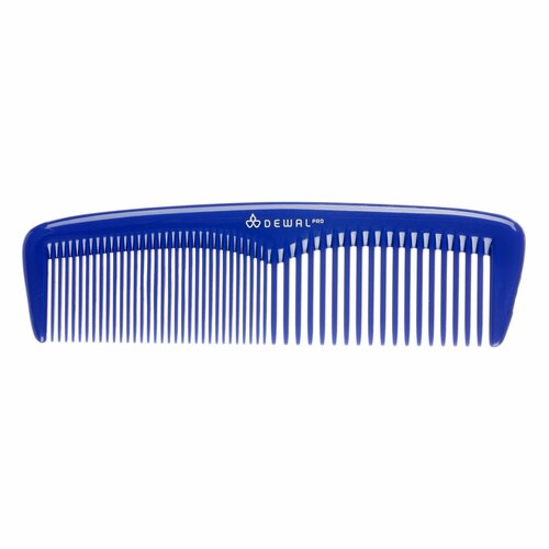 фото Расческа карманная dewal pro серия эконом+, 13 см, синяя dewal cosmetics
