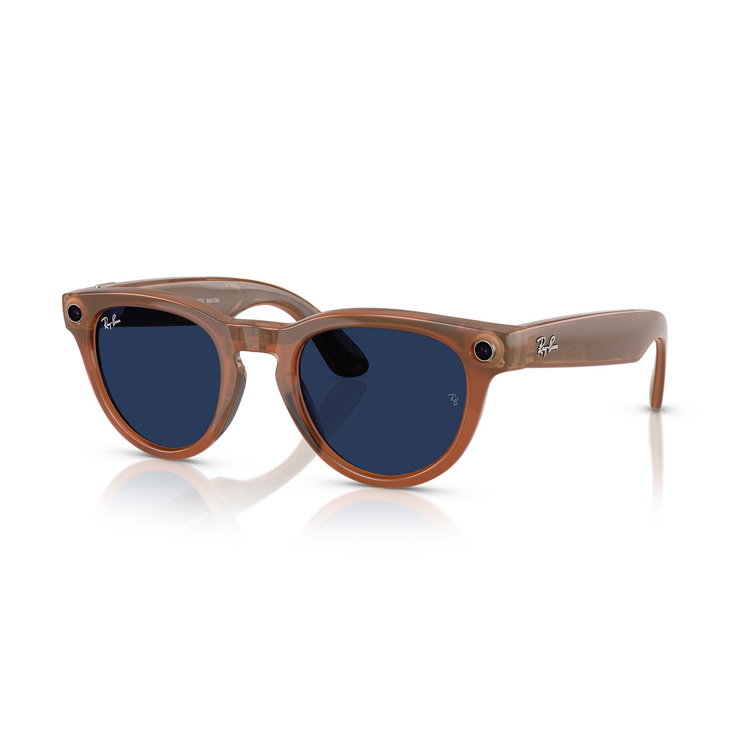 Умные очки Ray-Ban Headliner, фотохромные линзы Clear/Sapphire Transitions, оправа Shiny Caramel