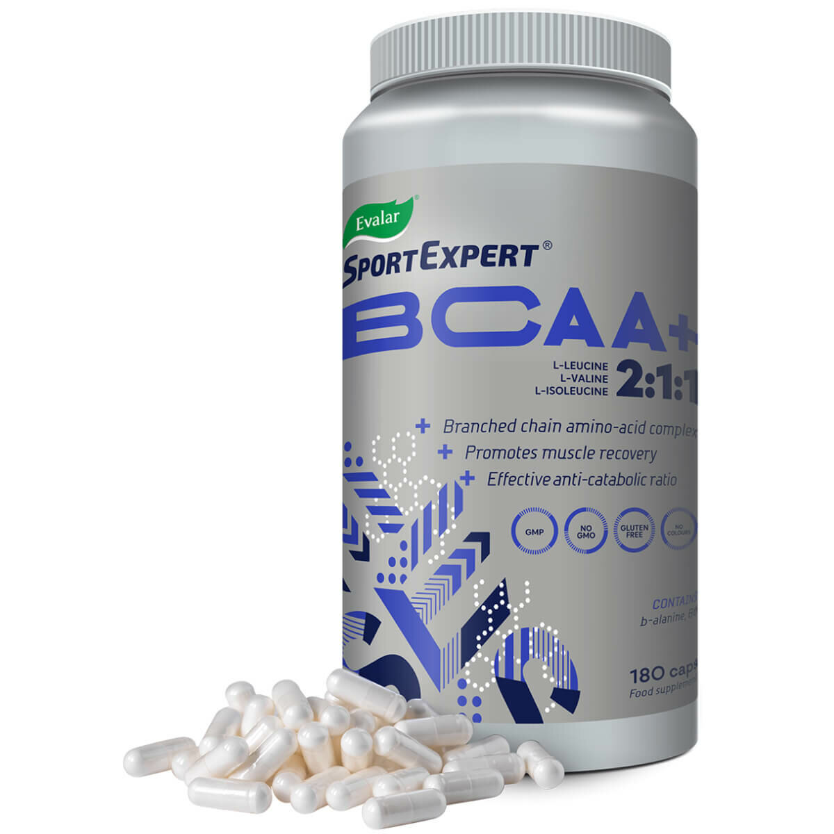 SportExpert БЦАА+, 510 мг, 180 капсул, Эвалар