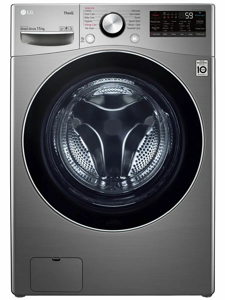 Стирально-сушильная LG F0L9DGP2S, 15/8 кг, 12 программ, отложенный старт, блокировка управления,