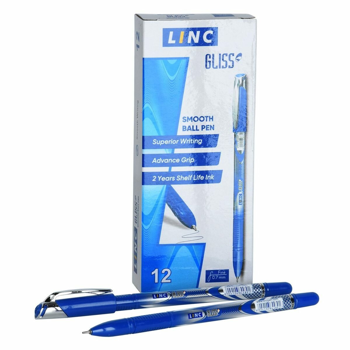 Ручка шариковая Linc Gliss (0.35мм, синяя) (1210F/blue), 1шт.