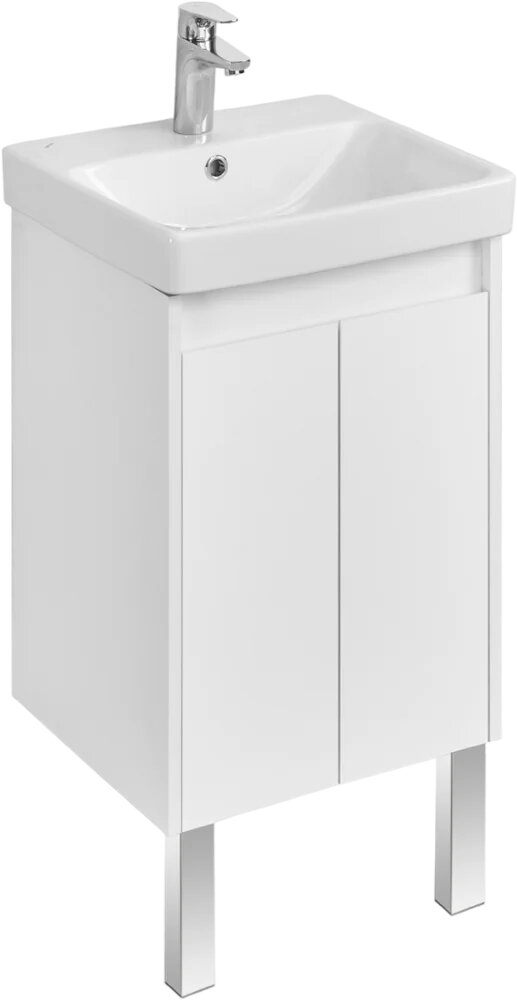 Тумба с раковиной AQUATON Сканди подвесная 45 5 см белая в современном стиле в скандинавском стиле из фарфора
