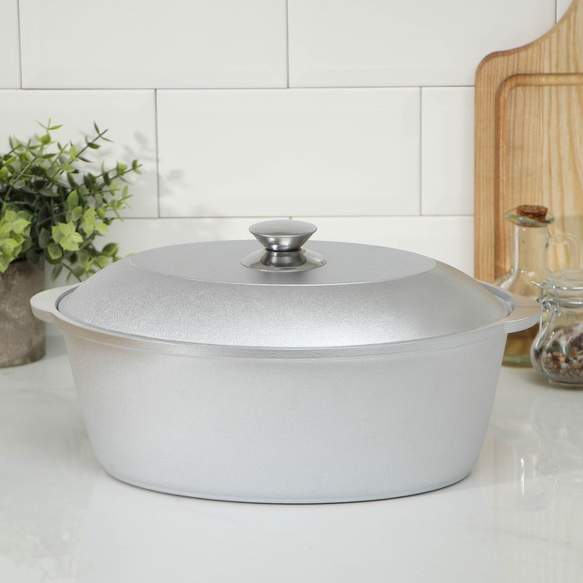 Утятница KUKMARA 4 л алюминиевая крышка антипригарное покрытие алюминиевая крышка серый