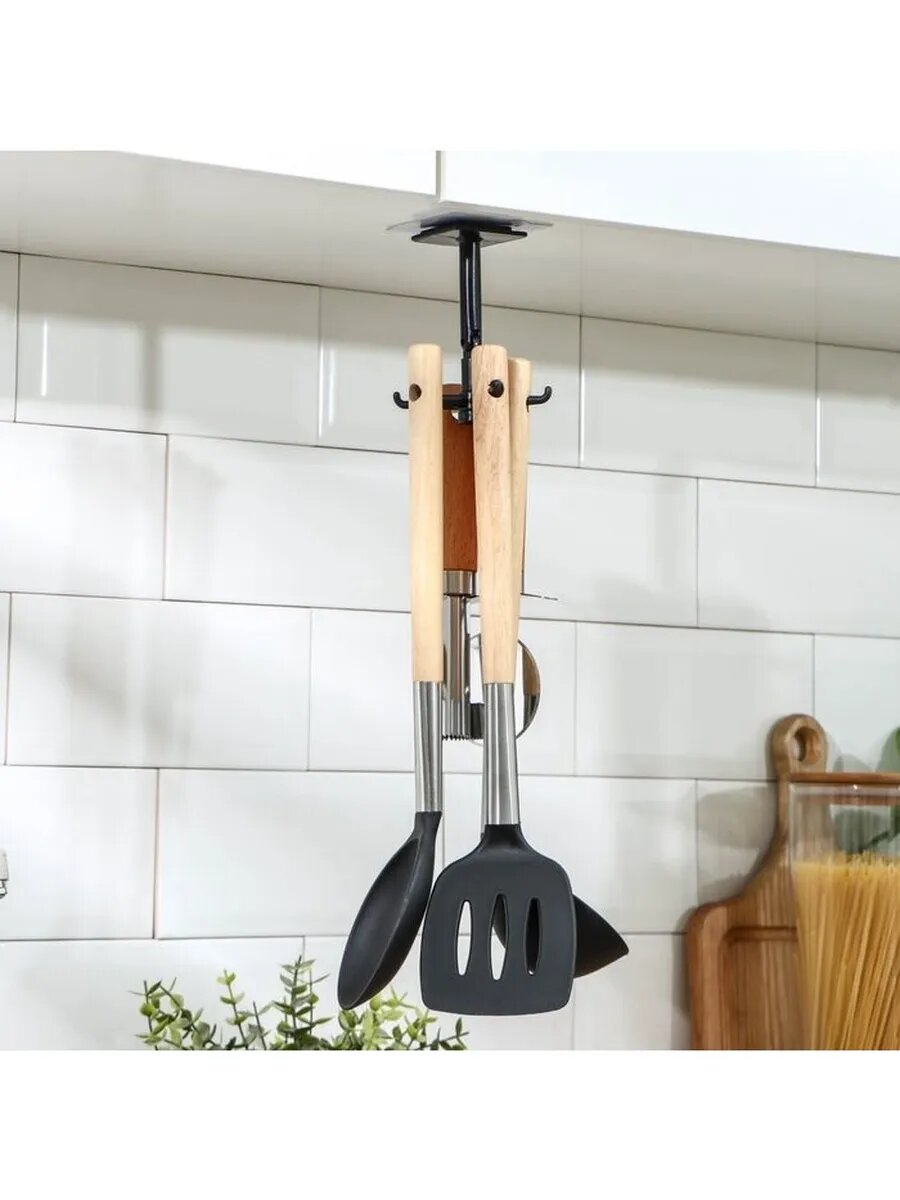 Держатель для столовых приборов Доляна Hold цвет чёрный