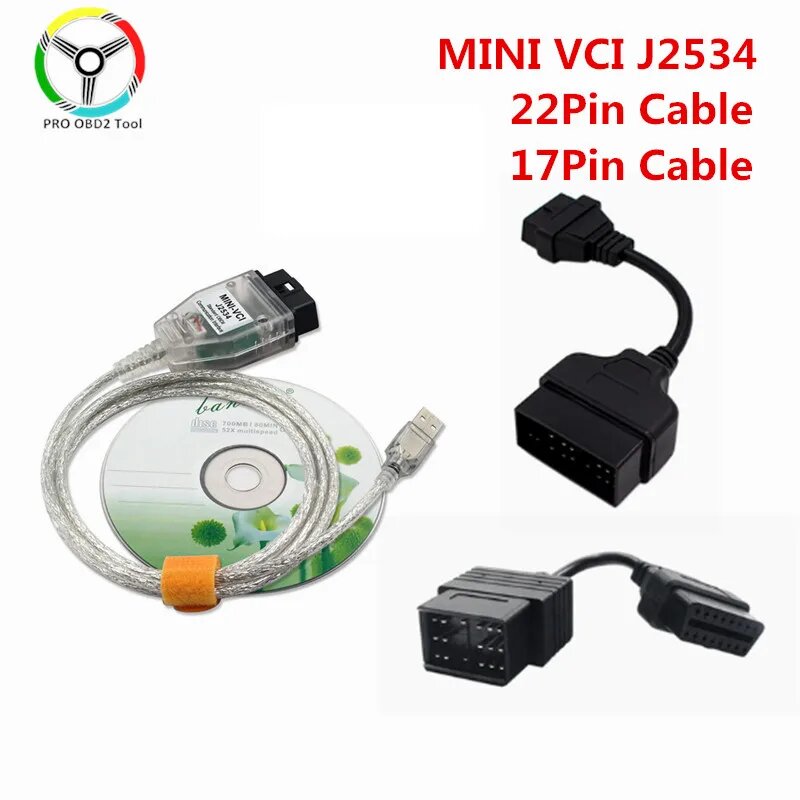 Новейший Диагностический кабель V18.00.008 MINI VCI J2534 FT232RL для Toyota TIS Techstream V18 mini vci MINIVCI 17 22PIN