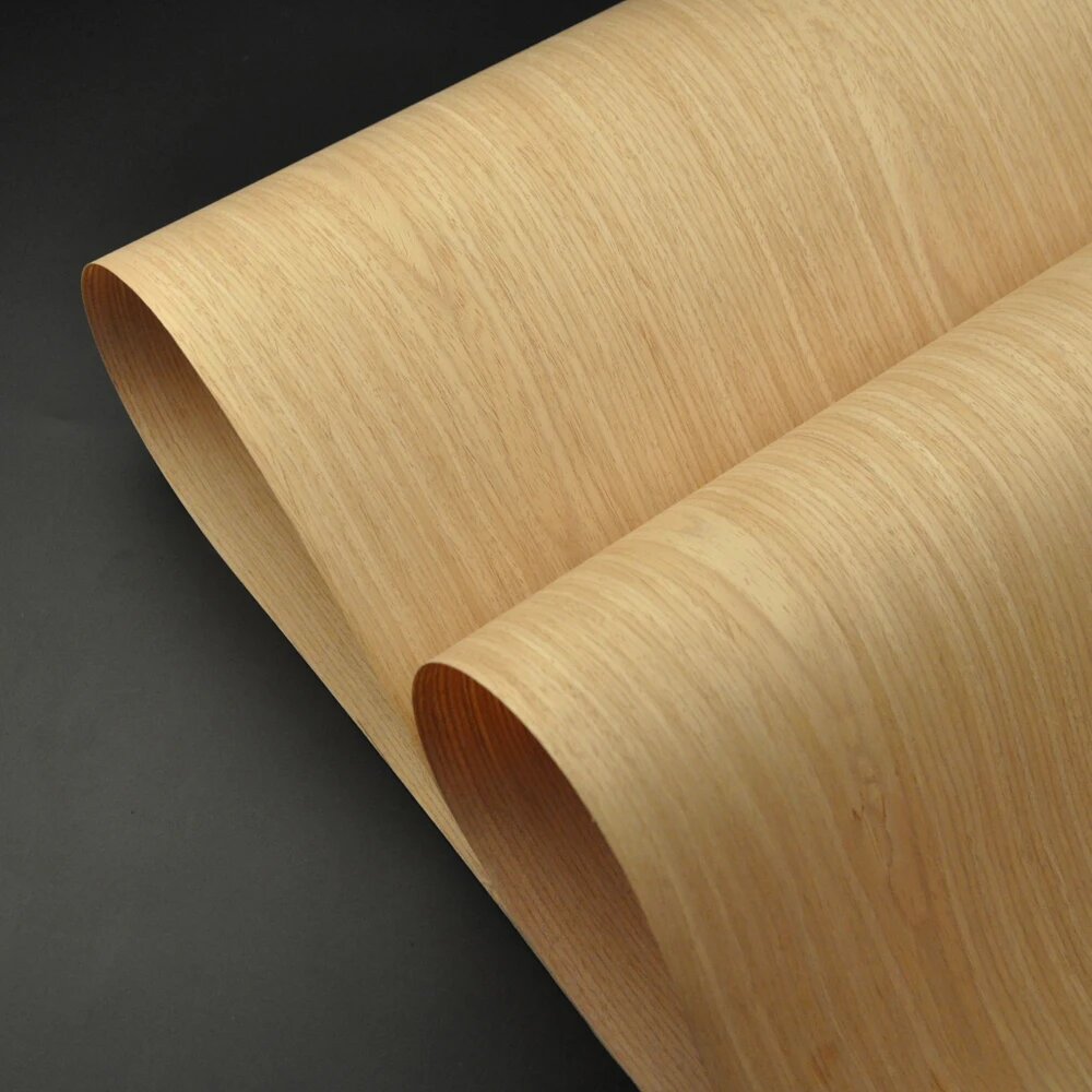 Greenland новый дизайн шпон из белого дуба инженерный деревянный шпон с флисовой подкладкой для кожи дверного стола 2500mmX580mm Коричневый