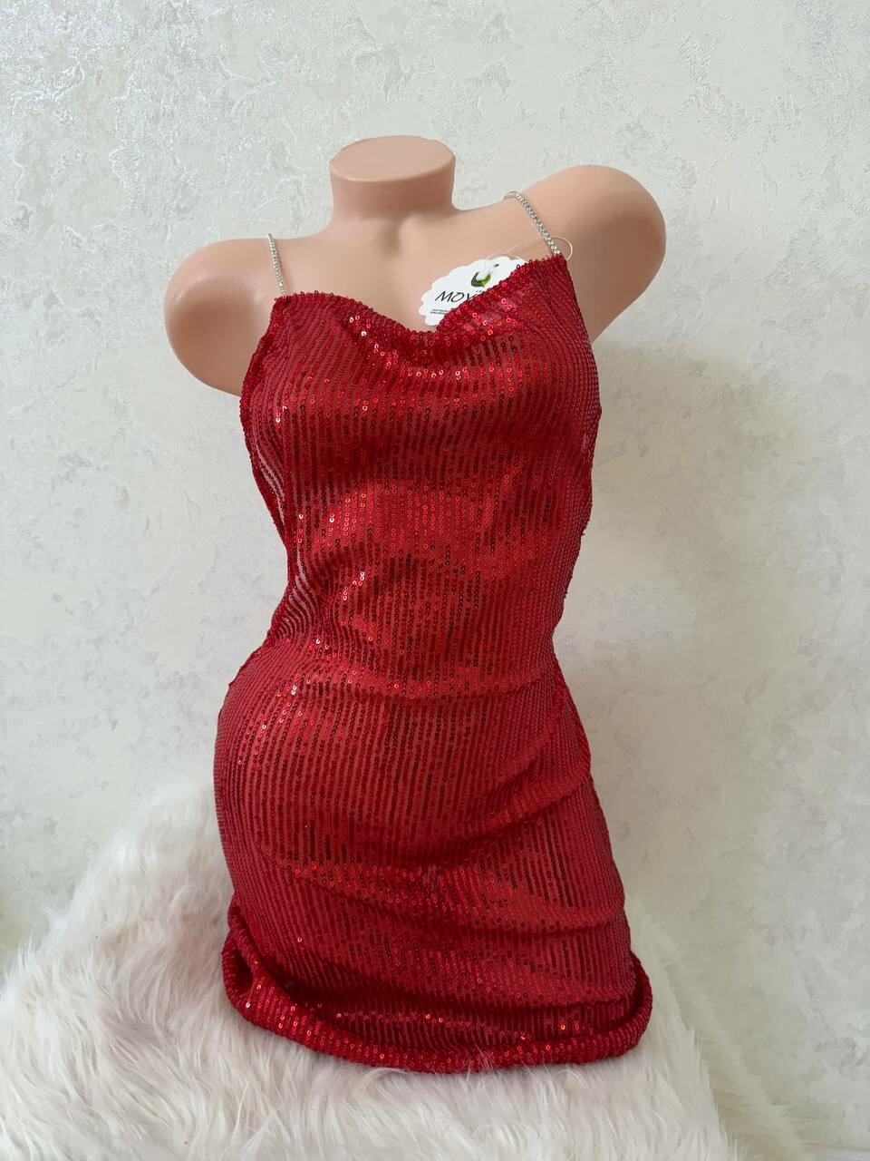 Платье , размер 42-48, красный