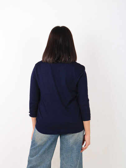 Свитер , размер 52, темно-синий — фото 1