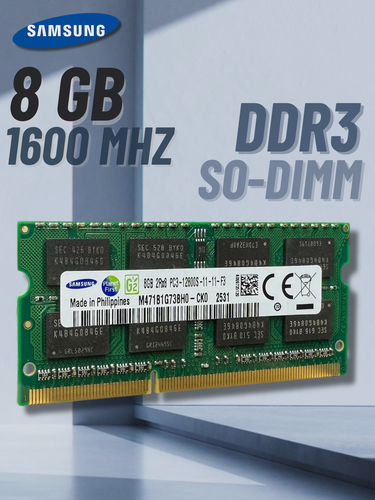 Изображение товара Оперативная память для ноутбука Samsung 8 ГБ DDR3 1600 МГц SODIMM CL11 M471B1G73BH0-CK0