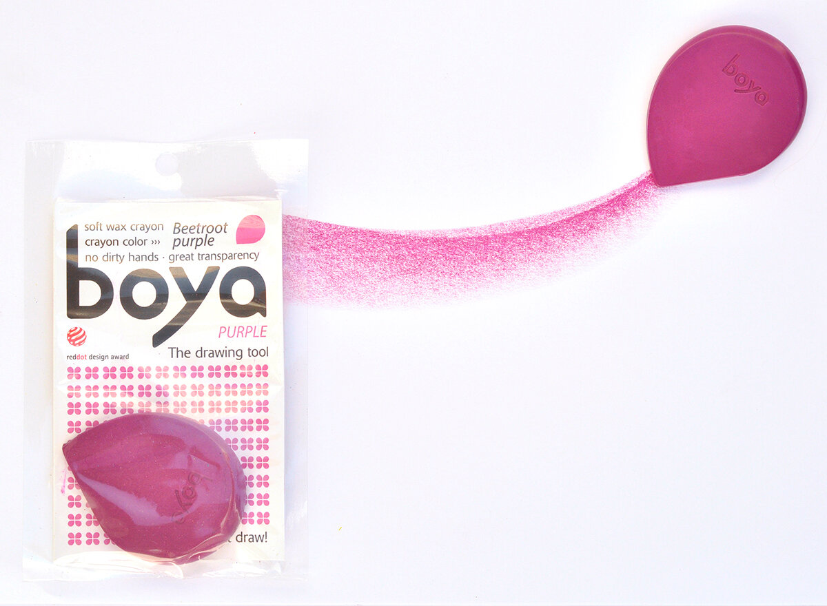 Пастель восковая для рисования Boya, мелок 9 х 14,5 см пурпурный BOYA d.o.o. 1 SET/BEETROOT PURPLE