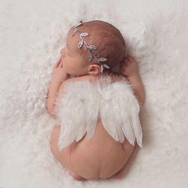 Крылья ангела для новорожденных, младенцев, детей, цвет белый