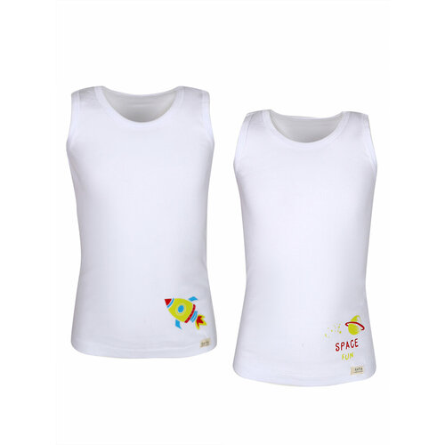 фото Майка , размер 128/134, белый katia&bony