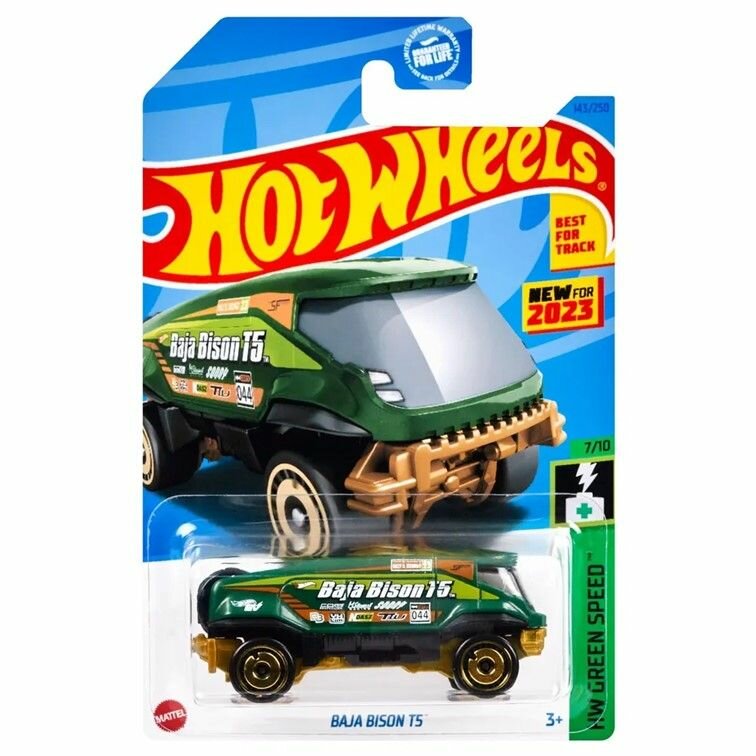 HKK23 Машинка игрушка Hot Wheels металлическая коллекционная Baja Bison T5 зеленый